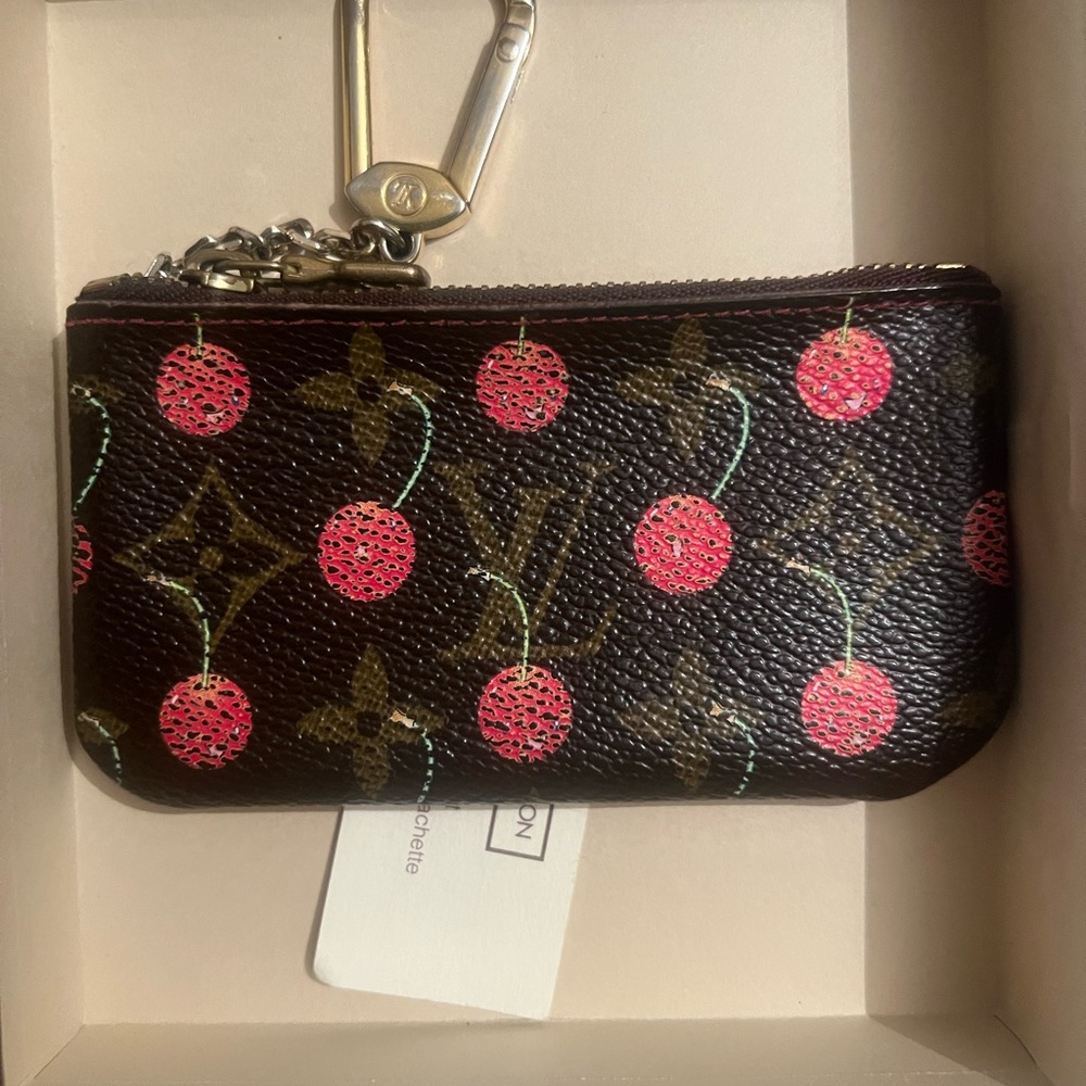 Louis Vuitton X Takashi Murakami Cherry monogram key pouch